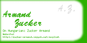 armand zucker business card